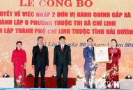 Chủ tịch TRANG CHỦ QQ88.COM ĐĂNG KÝ dự Lễ công bố thành lập thành phố Chí Linh