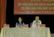 Chủ tịch UBND huyện Tiên Lãng đối thoại với công nhân, viên chức QQ8839 bắn cá, đá gà, game bài huyện