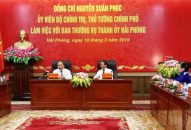 Thủ tướng Nguyễn Xuân Phúc làm việc với Ban Thường vụ Thành ủy QQ8839 nhà cái