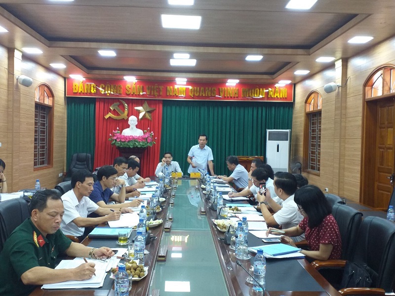 Đồng chí Cao Xuân Liên - Trưởng Ban Dân vận Thành uỷ, Chủ tịch Uỷ ban MTTQ Việt Nam thành phố, Trưởng nhóm khảo sát số 2 phát biểu tại buổi làm việc