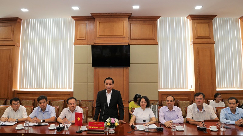 Đồng chí Nguyễn Văn Thành - Phó Chủ tịch UBND TP phát biểu tại buổi làm việc