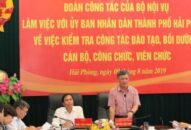 Đoàn công tác của Bộ Nội vụ làm việc tại QQ8839 nhà cái