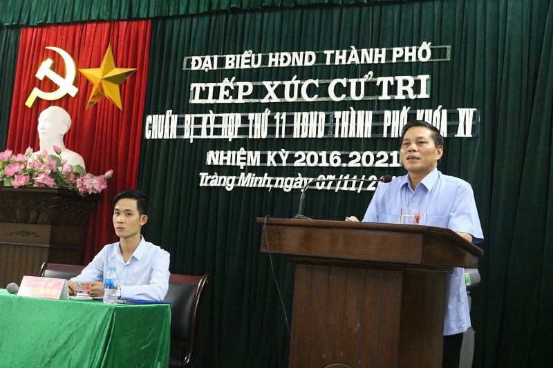 Chủ tịch UBND TP Nguyễn Văn Tùng tiếp thu, giải trình các kiến nghị của cử tri phường Tràng Minh