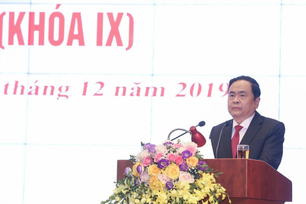 Đồng chí Trần Thanh Mẫn – Bí thư TW Đảng, Chủ tịch Ủy ban TW MTTQ Việt Nam phát biểu khai mạc hội nghị