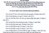 Sửa đổi, bổ sung một số điều của Quy chế quản lý hoạt động quảng cáo ngoài trời