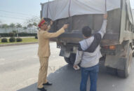 Tăng cường xử lý tình trạng xe tải  chở vật liệu Đổi quà QQ88 không phủ bạt 
