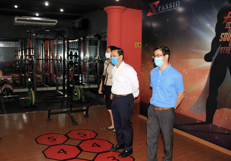 Phó Chủ tịch UBND thành phố Nguyễn Văn Thành kiểm tra tại phòng tập Gym Passion (quận Hồng Bàng)