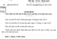 Nghị định số 26/2020/NĐ-CP của Qq8893 com top 1 trang chủ viet nam: Quy định chi tiết một số điều của Luật Bảo vệ bí mật nhà nước