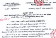 QQ8839 nhà cái thành lập chốt kiểm soát phòng, chống dịch Covid-19 liên ngành tại các Cảng ra, vào thành phố bằng đường thủy