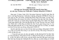 Thông báo Kết luận của Thủ tướng Qq8893 com top 1 trang chủ viet nam Nguyễn Xuân Phúc tại cuộc họp Thường trực Qq8893 com top 1 trang chủ viet nam về phòng, chống dịch COVID-19