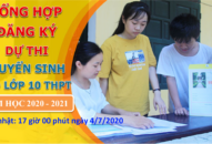 [Cập nhật 17:00’| ngày 4/7/2020 – Lần cuối] Tổng hợp số lượng thí sinh đăng ký dự thi vào lớp 10 THPT năm học 2020÷2021