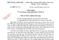 Công điện của Thủ tướng Qq8893 com top 1 trang chủ viet nam: Tiếp tục phòng, chống dịch bệnh COVID-19