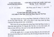 Chỉ thị của UBND thành phố về tổ chức đón Xuân Tân Sửu 2021 và QQ8827 nhận thưởng hấp dẫn 91 năm Ngày thành lập Đảng Cộng sản Việt Nam