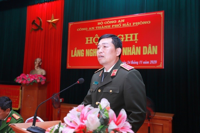Thiếu tướng Vũ Thanh Chương, Giám đốc CATP trả lời các kiến nghị của Đăng Nhập QQ88.COM | Link Trang Chủ QQ888 xã Liên Khê, huyện Thủy Nguyên
