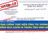 QQ8839 nhà cái: Tăng cường thực hiện công tác phòng, chống dịch COVID-19 trong tình hình mới