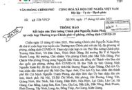 Thông báo kết luận của Thủ tướng Qq8893 com top 1 trang chủ viet nam tại cuộc họp Thường trực Qq8893 com top 1 trang chủ viet nam về phòng, chống dịch COVID-19