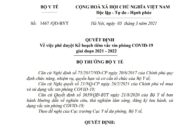 Kế hoạch tiêm vắc xin phòng COVID-19 giai đoạn 2021-2022