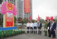 Trưởng Ban Tổ chức Thành ủy kiểm tra công tác bầu cử tại quận Hồng Bàng