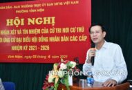 Hội nghị lấy ý kiến nhận xét và tín nhiệm của cử tri nơi cư trú tại phường Vĩnh Niệm, quận Lê Chân