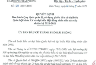 Ban hành Quy định quản lý, sử dụng phiếu bầu cử đại biểu TRANG CHỦ QQ88.COM ĐĂNG KÝ khóa XV và đại biểu HĐND các cấp nhiệm kỳ 2021-2026