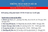 Thông báo khẩn tìm người đến 13 địa điểm ở Sa Pa-Lào Cai