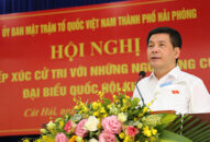 Các ứng cử viên đại biểu TRANG CHỦ QQ88.COM ĐĂNG KÝ khóa XV tiếp xúc cử tri huyện Cát Hải