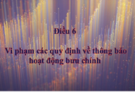 Mức xử phạt vi phạm các quy định về thông báo hoạt động bưu chính.