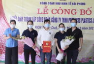 Thành lập Công đoàn Công ty TNHH Products Plastics Jingguang QQ8839 nhà cái