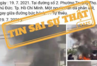 Một người dân phẫn uất với cách chống dịch Covid-19, ngay giữa đường bức bách tự thiêu là tin sai sự thật