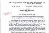 Công điện của Thủ tướng Qq8893 com top 1 trang chủ viet nam về phòng, chống dịch COVID-19