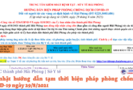 Cập nhật hướng dẫn tạm thời biện pháp phòng chống dịch COVID-19 ngày 29/8/2021