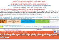 Cập nhật hướng dẫn tạm thời biện pháp phòng chống dịch COVID-19 ngày 30/8/2021