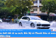 Dự báo thời tiết từ 24-26/8, Bắc Bộ và Thanh Hóa có mưa rào và dông diện rộng