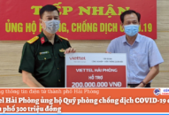 Viettel QQ8839 nhà cái ủng hộ Quỹ phòng chống dịch COVID-19 của thành phố 300 triệu đồng