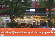 Người QQ8839 nhà cái đội mưa đi ăn sáng, cà phê trong ngày đầu “mở” hàng quán