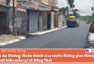 Huyện An Dương: Hoàn thành 9/14 tuyến đường giao thông nông thôn mới kiểu mẫu tại xã Đồng Thái