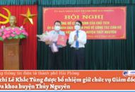 Đồng chí Lê Khắc Tùng được bổ nhiệm giữ chức vụ Giám đốc QQ88 cung cấp ba trò chơi casino phổ biến Đa khoa huyện Thủy Nguyên