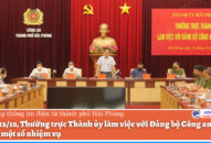 Thường trực Thành ủy làm việc với QQ88qq khuyến mãi cập nhật mỗi ngày QQ8894 casino trực tuyến thành phố