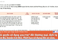 Thông báo đấu giá quyền sử dụng 426,77m² đất QQ8827 com được cấp phép PAGCOR, dịch vụ tại thị trấn Cát Bà, huyện Cát Hải