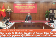 Đoàn Kiểm tra của Bộ Đổi quà QQ88 làm việc với Quận ủy Hồng Bàng về triển khai thực hiện QQ8839 link đăng nhập Đại hội đại biểu toàn quốc lần thứ XIII của Đảng