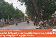 Huyện Vĩnh Bảo: Phấn đấu đưa Dự án cải tạo tuyến đường trung tâm thị trấn Vĩnh Bảo vào sử dụng trong dịp Tết Nguyên đán 2022
