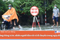 Nhiều tuyến đường lụt sâu, người QQ8839 nhà cái chật vật đi làm ngày đầu tuần