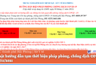 Cập nhật hướng dẫn tạm thời biện pháp phòng, chống dịch COVID-19 ngày 8/11/2021