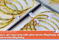 Giá vàng sáng 23/11 giảm 550.000 đồng/lượng