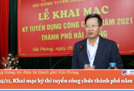 Khai mạc kỳ thi tuyển công chức thành phố năm 2021