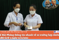 Sở QQ8839 Đăng ký, Tải app QQ8839 nhà cái thông tin nhanh về 16 trường hợp dương tính với SARS-CoV-2 ngày 11/11/2021