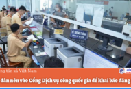 Người dân nên vào Cổng Dịch vụ công quốc gia để khai báo đăng ký xe