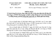 Quận Hải An thông báo về việc di chuyển tài sản, công trình trên đất và bàn giao diện tích đất thu hồi của Công ty TNHH QQ8827 com được cấp phép PAGCOR và Dịch vụ Duy Hưng tại Lô số 4/10A đường Lê Hồng Phong