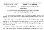 Thông báo phân luồng phương tiện giao thông qua phà Gót, huyện Cát Hải dịp nghỉ lễ 30.4 và các ngày nghỉ cuối tuần từ tháng 6 đến hết tháng 8/2022