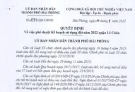Quận Lê Chân: Công khai Kế hoạch sử dụng đất năm 2022